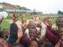 Leribe (Lesotho), October 2009.  Greeted by school children.